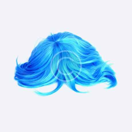 Blue wig